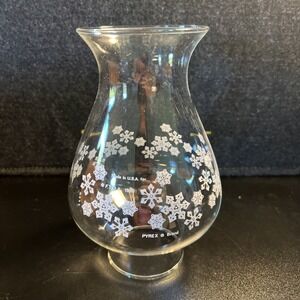 Pyrex FTDA 1980 Snowflake Glass‎ Lantern Lamp Shade Hurricane Globe Chimney